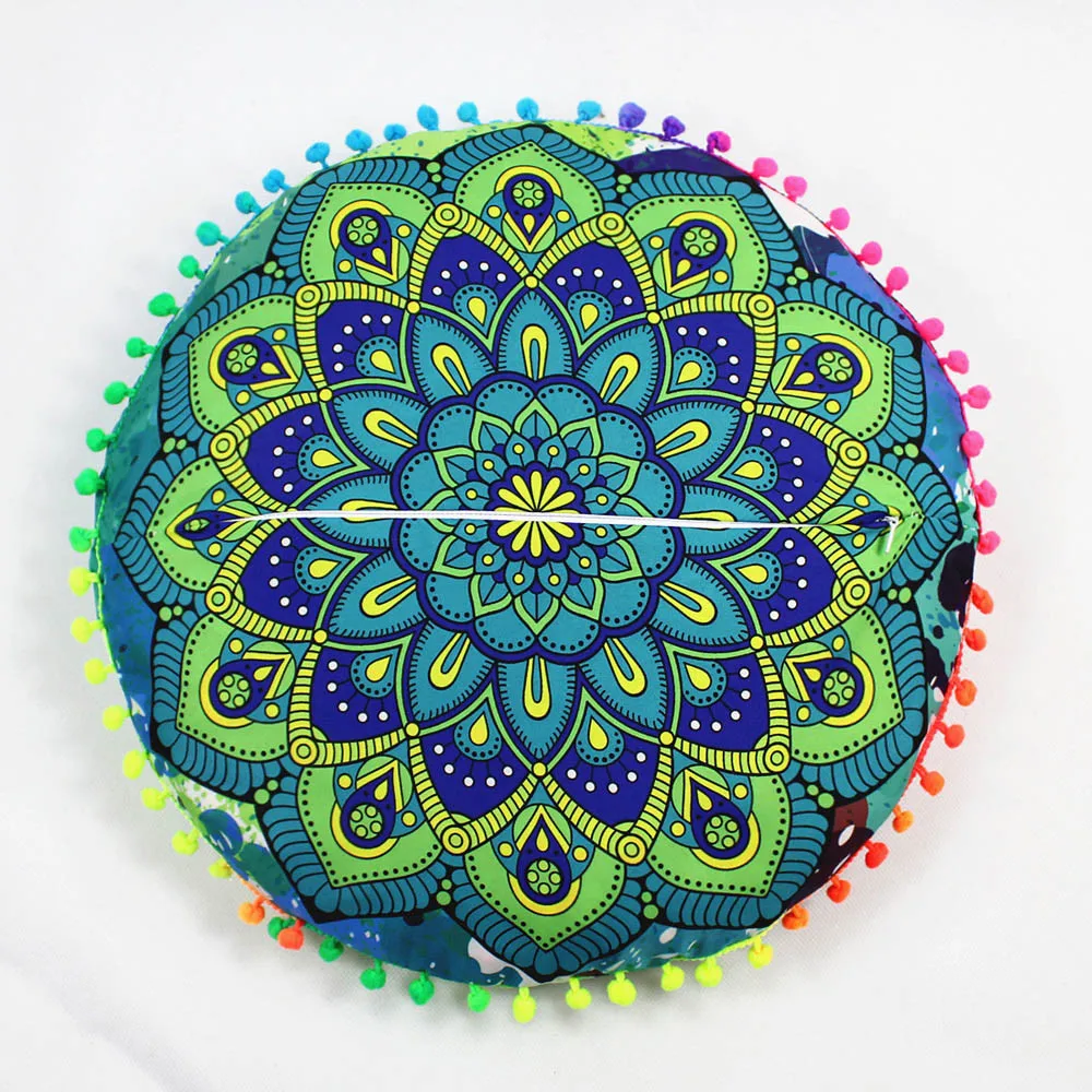 Gajjar Новинка 43*43 см напольные подушки с индийской мандалой круглые Boho Чехлы для подушек текстильный чехол для подушек Прямая поставка
