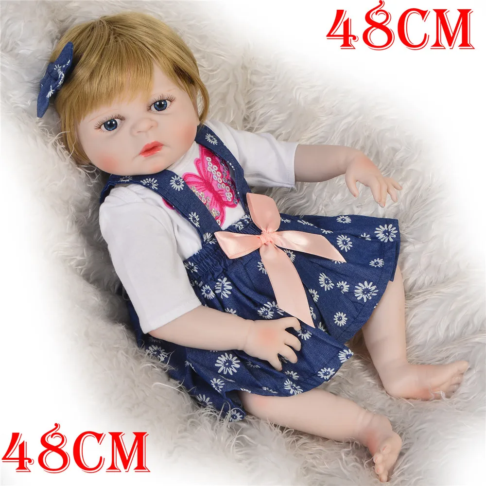 

48cm bebe girl Reborn dolls silicone vinyl skin childre reborn babies toys DOLLMAI fashion realistic baby dolls girls gift toy