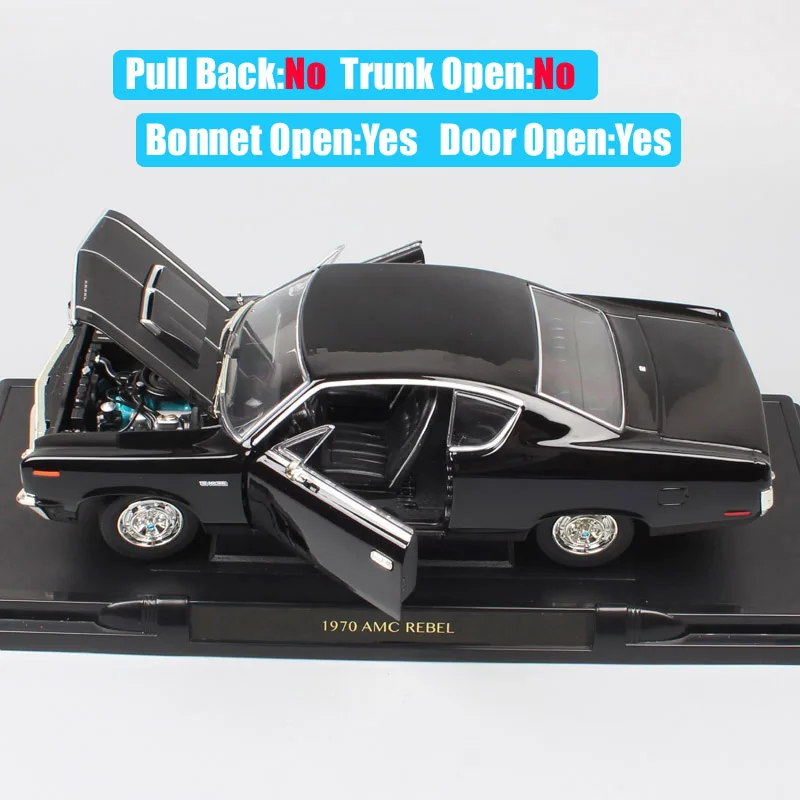Мальчики в масштабе 1:18 старый 1970 Amc Rebel Rambler Классическая машина Хардтоп литая