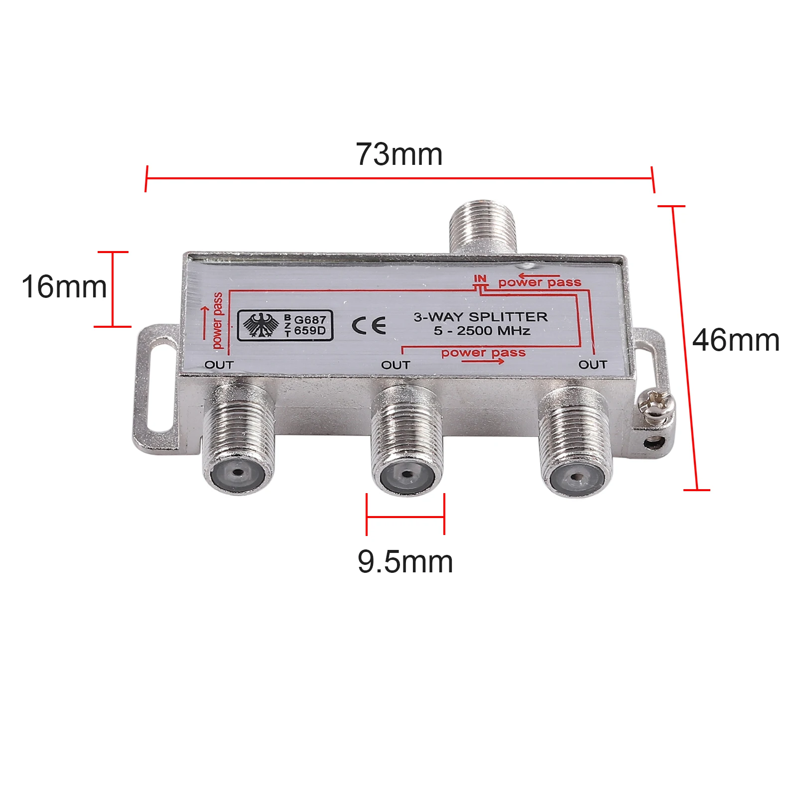 ESYNiC 2 шт. 3 Way tv CA ТВ широкополосный сплиттер коаксиальный кабельный MoCA 5-2500 МГц