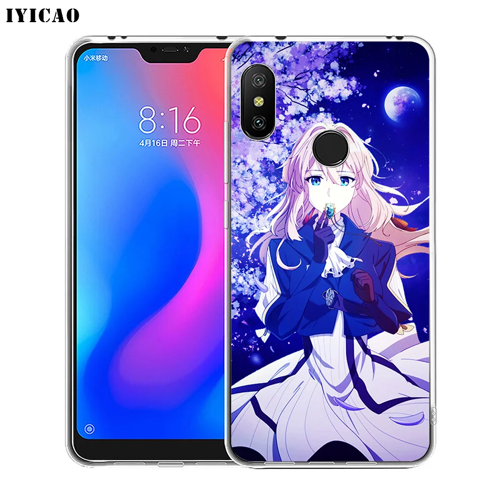 IYICAO фиолетовый мягкий силиконовый чехол для телефона Evergarden Xiaomi Redmi 4A 5A 6A Note 7 6 5 Pro