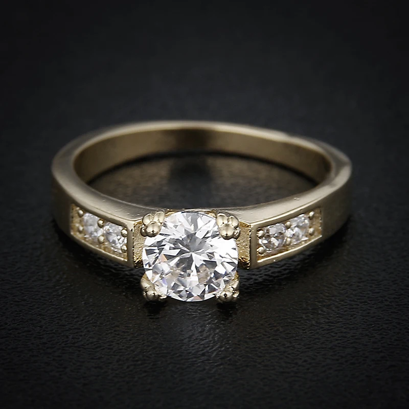 Обручальные кольца для женщин высокое качество Мода 2017 золотого цвета