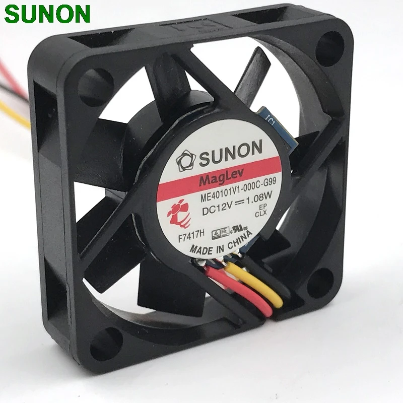 Sunon ME40101V1-000C-G99 40*40*10 мм 40 мм DC 12V 90mA 1,08 Вт 7000 об/мин 8.0CFM 32 дБ (A) мини вентилятор охлаждения