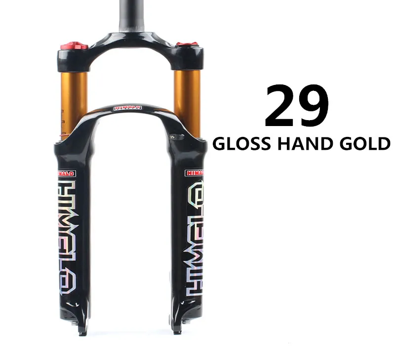 29 gloss hand gold Велосипедная воздушная вилка 26 27,5 29 ER MTB горная подвесная вилка воздушная устойчивость амортизирующая линия для более SR - Цвет: 29 gloss hand gold