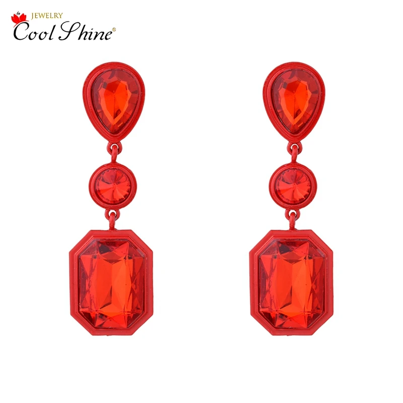 Coolshine женские акриловые Bijoux Серьги массивные классические капли воды Висячие