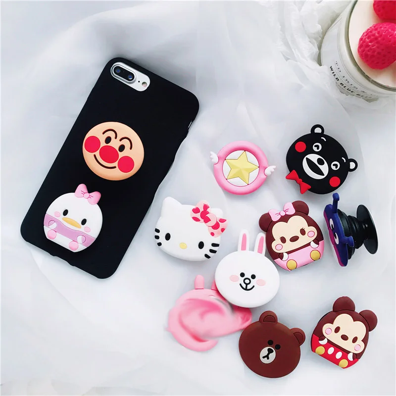 Мультяшный телескопический держатель для смартфона Coony bear подставка iPhone Samsung