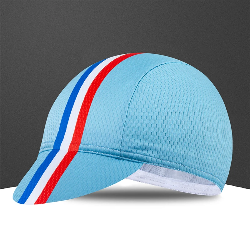 FR-Light Blue Новинка, велосипедная Кепка, испанский, французский, итальянский флаг, велосипедная Кепка, дышащая, Gorra Ciclismo, быстросохнущая, головные уборы, Спортивная Кепка, s, бандана, для мужчин и женщин - Цвет: FR-Light Blue
