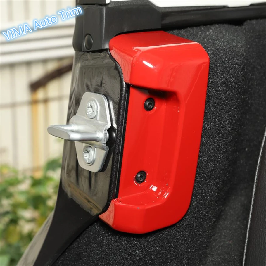 

Lapetus Car Styling Inner Rear Door Lock Buckle Cover Trim ABS Fit For Jeep Wrangler JL 2018 - 2020 Red / Carbon Fiber Look