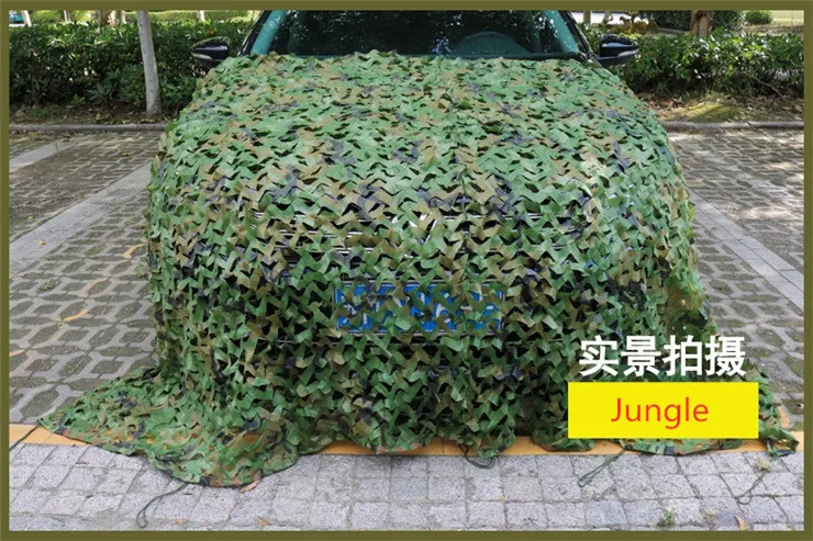 Jungle 2X3 м/3X3 м/3X5 м/4X5 м Военная камуфляжная сетка 210D ткань Оксфорд Солнцезащитная сетка камуфляжная сетка для охоты кемпинга украшения 10 цветов - Цвет: Jungle