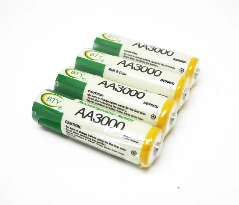 Аккумуляторная Ni-MH батарея BTY AA 3000mAh 1 2 V с N-802 Smart AAA EU зарядное устройство |
