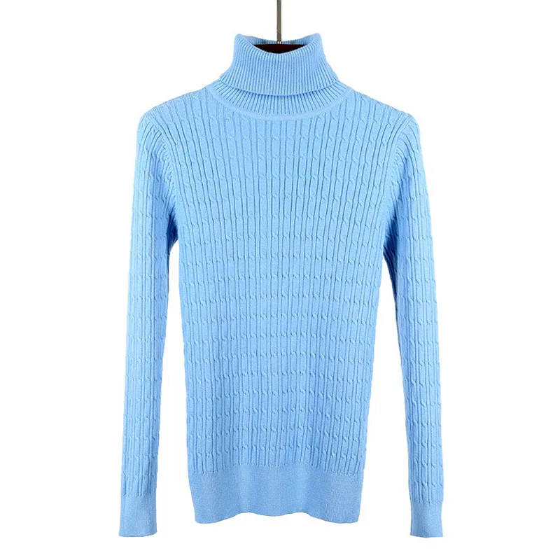 Осень-зима Новый Для женщин свитер трикотаж твист High-Neck Sweater модные тонкий