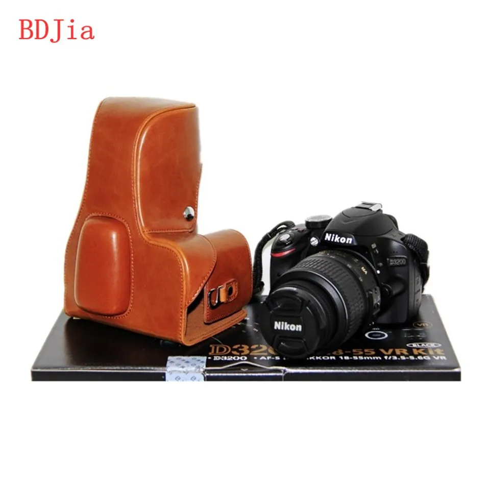Чехол для камеры из искусственной кожи чехол сумка Nikon D3400 D3300 D3200 D3100 DRSL объектив 18 55 мм без ремешка|camera cases bags