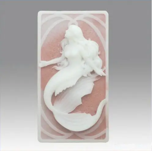 Силиконовая форма 3D девушка Русалка рельефная рукоделие сделай сам мыло