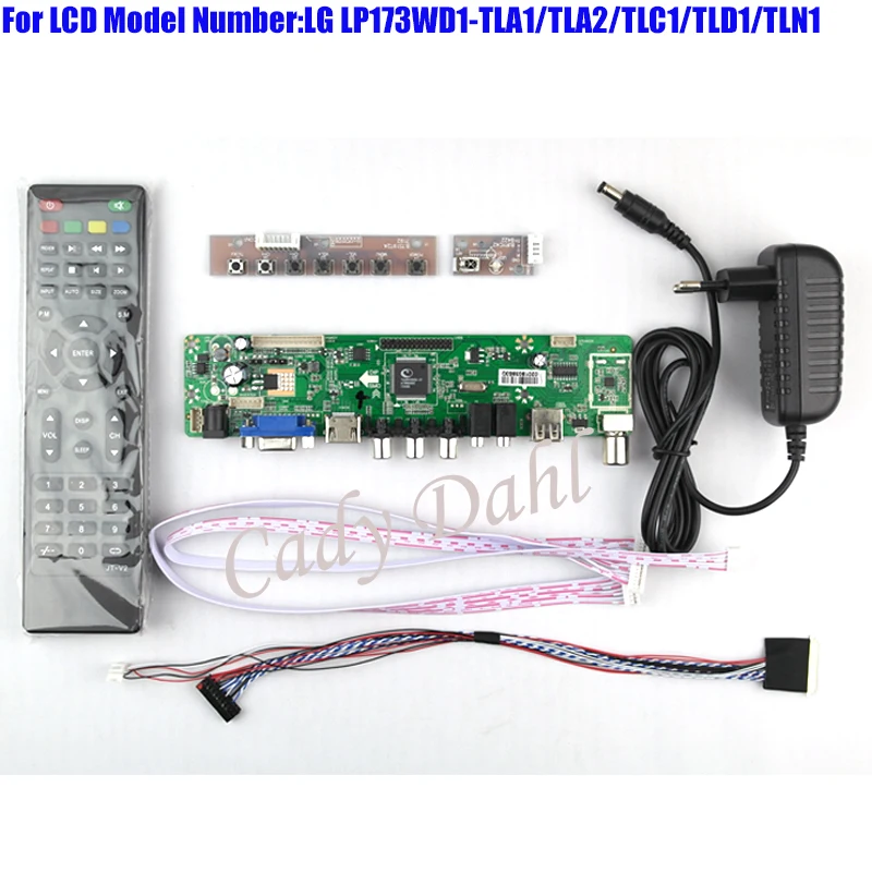 HDMI CVBS РФ USB VGA Аудио Видео ТВ плате контроллера + 40 P кабель lvds комплект для lp173wd1 tla1