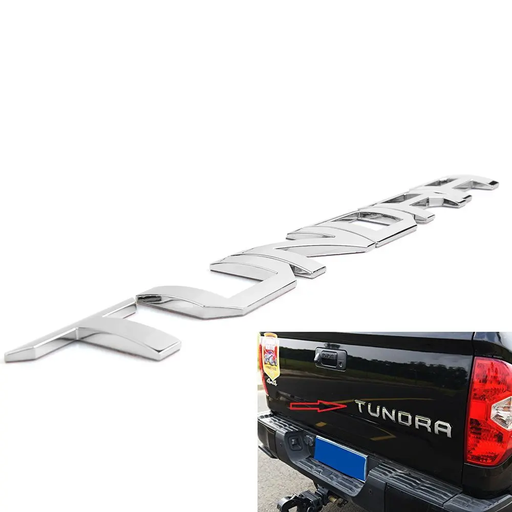 Автомобиль Ровер задние ворота вставить буквы для Toyota Tundra 2014 2018 хром серебро