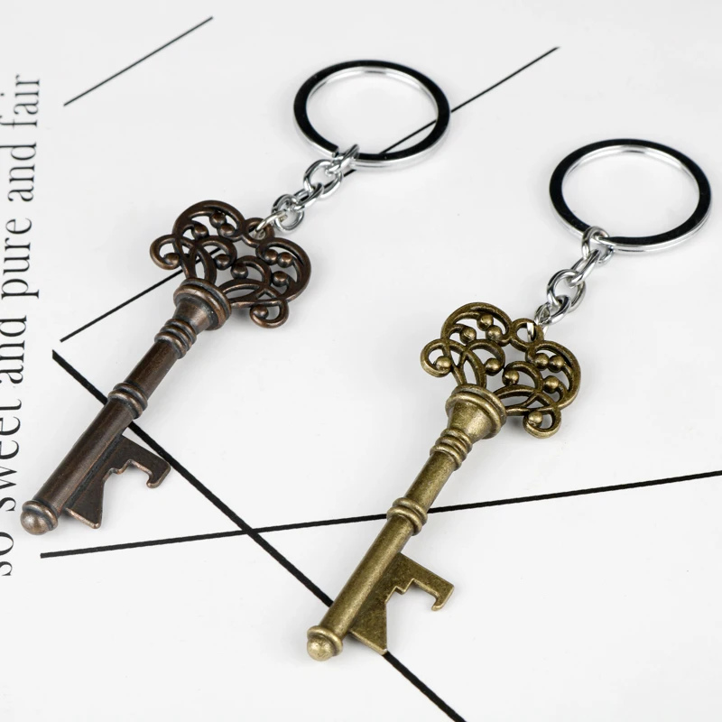 Dongsheng Jewelry ключ формы открывалка для бутылок брелок ключей металла пива брелоков