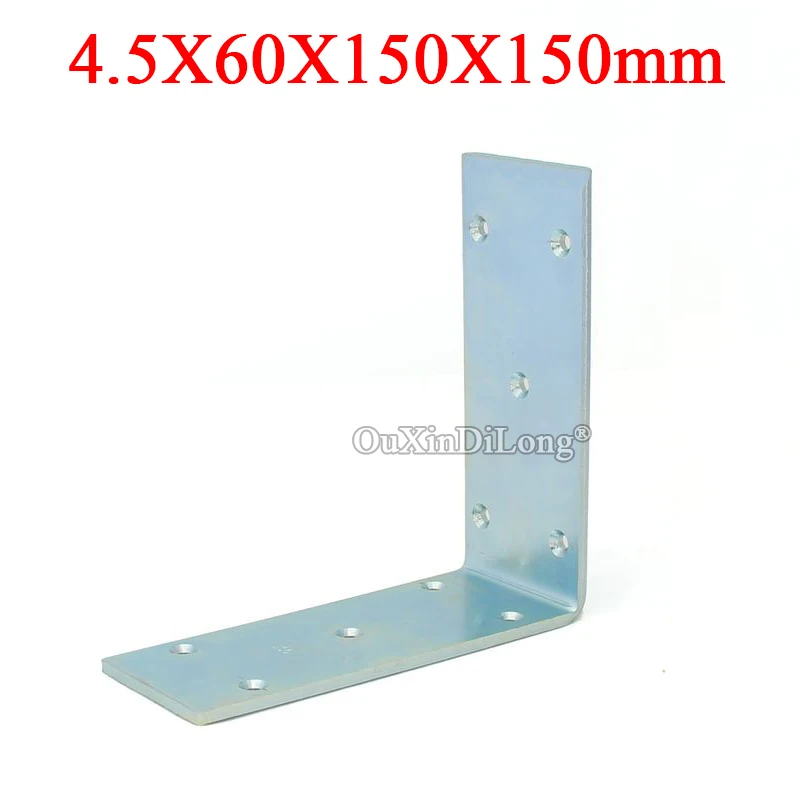 

2PCS Metal Right Angle Corner Braces L Shape Furniture Connecting Fittings Frame Board Shelf Support Brackets 4.5X60X150X150mm