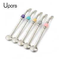 upors reusable yerba mate straw bombilla filter 1 brush 304 stainless steel drinking straw for mate tea accessories 1pcs