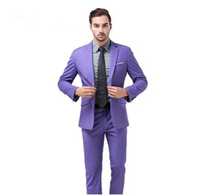 

Handsome Two Pieces Men's Prom Party Suit Cheap Wedding Suits Best Groomsmen Tuxedos Groom Suits (Jackets+Pants)