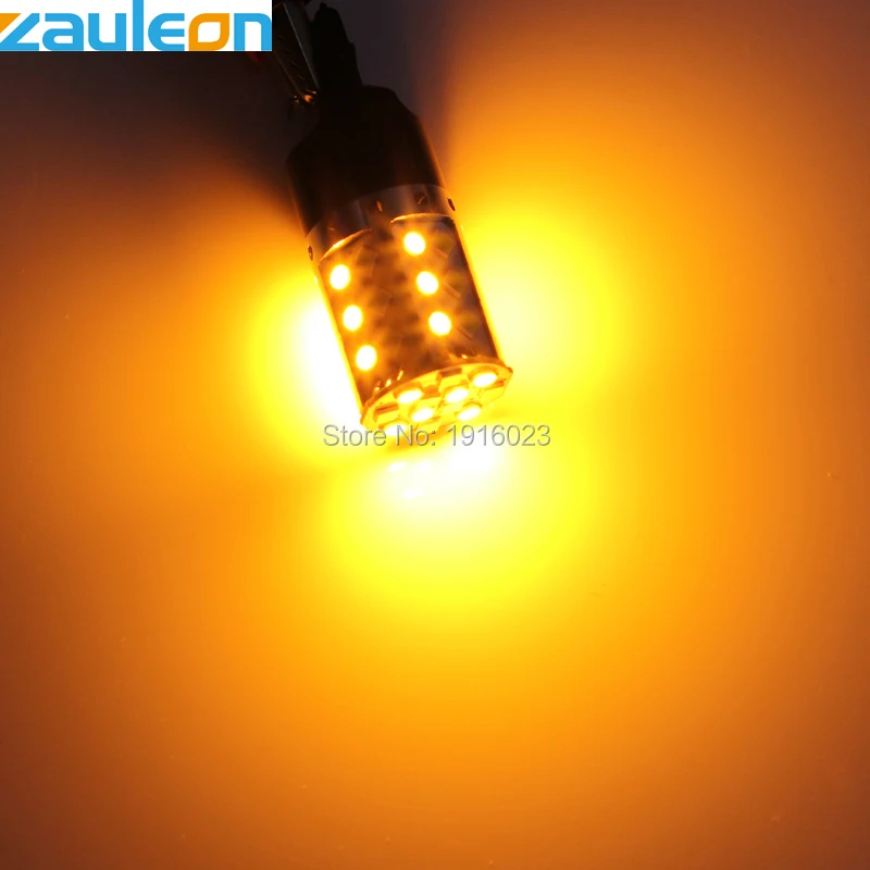 Zauleon 2 шт. T20 7443 W21/5 Вт двухцветный Янтарный белый ДХО СВЕТОДИОДНЫЙ Переключатель