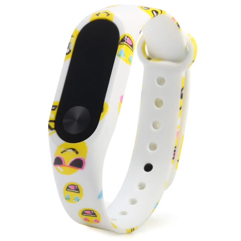 Новый Модный шаблон ТПУ Смарт наручные часы ремешок для Xiaomi Miband 2 замена Браслет