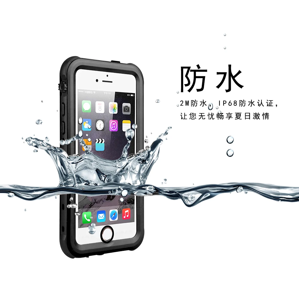 Водонепроницаемый чехол для IPhone 6 Plus, SE, 5S, 5g,, RedPepper, Dot, серия IP68, для дайвинга, под водой, PC, TPU, чехол для IPhone 7, 8 Plus