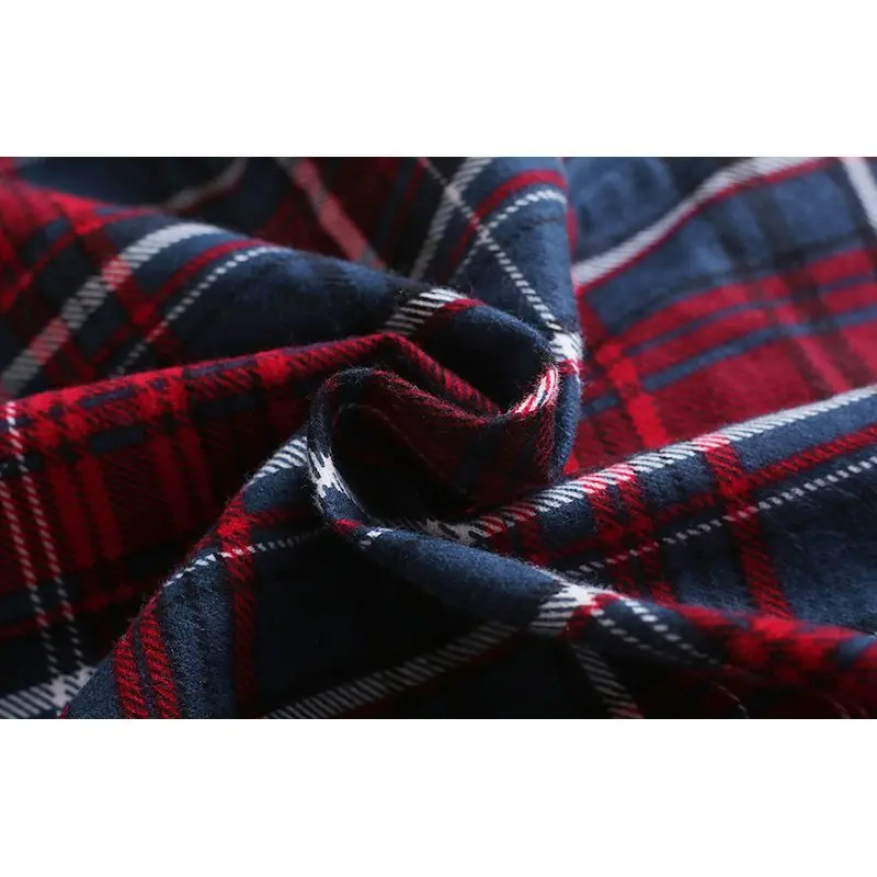 Осень 2019 большие размеры мужские клетчатые Пижамные комплекты мужской 100%