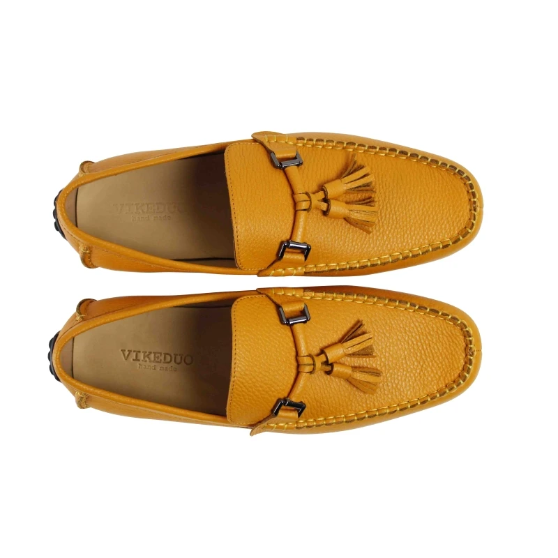 2020 Vikeduo Handmade Hot Mens Moccasin Gommino Shoes 100% Genuine Cow Leather Fashion Casual Luxury Life Home Original Design | Обувь