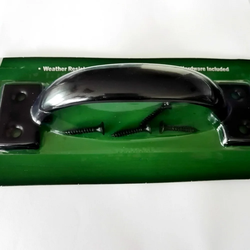 Черная дверная ручка 6 1/2 ''дверная Тяговая Заводская розетка деревянная