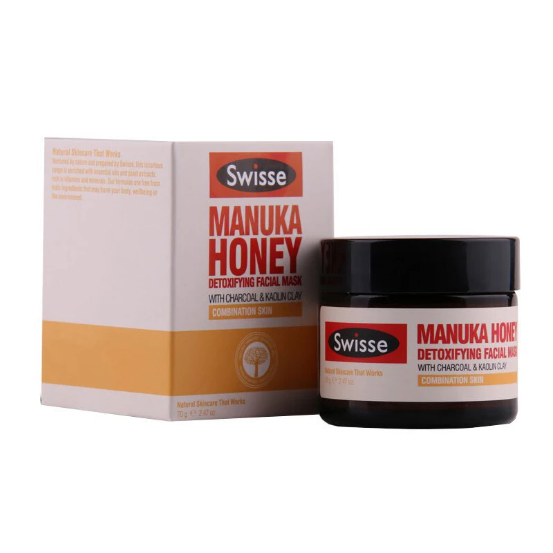 Оригинальная детоксикационная маска для лица swise Manuka мед 70 г угольная и