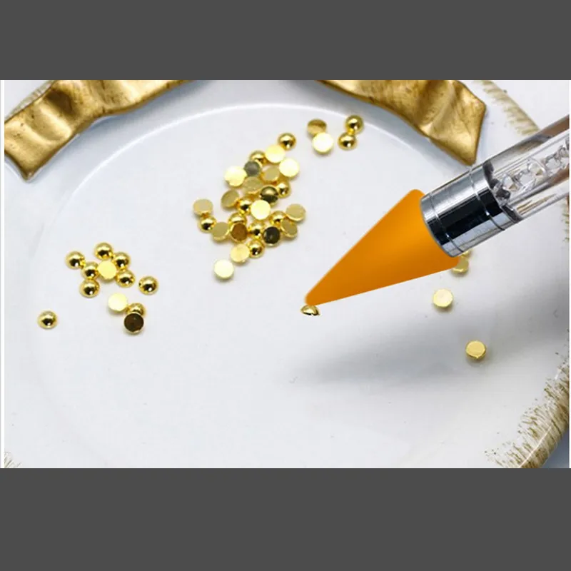 1 Pcs Dual-ended Dotting Pen Dotting Pen Crystal Beads Handle Rhinestone Studs Picker Wax Pencil Manicure Nail Art Tool