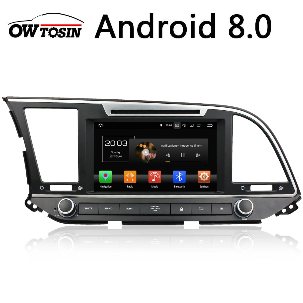 Android 8 0 Восьмиядерный автомобильный DVD плеер Мультимедиа для Hyundai Elantra 2016 2017 Avante 2015