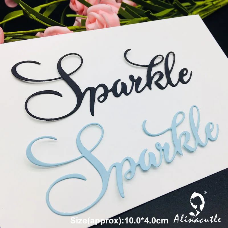 Металлические высекальные штампы сверкающие буквы Скрапбукинг Бумага Крафт