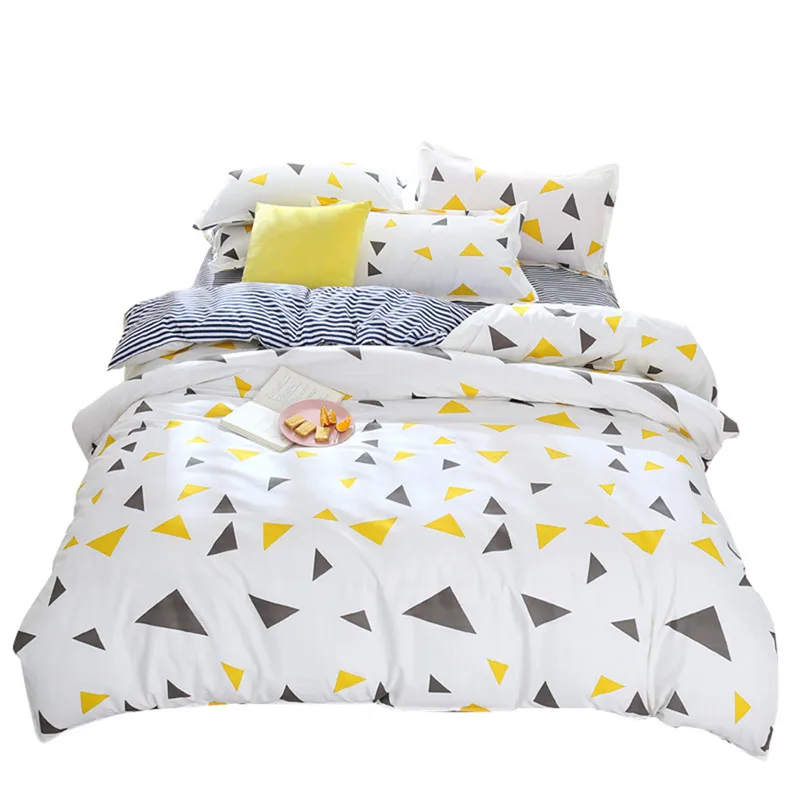 Мультфильм свинья печати геометрический пододеяльник хлопок милые модные