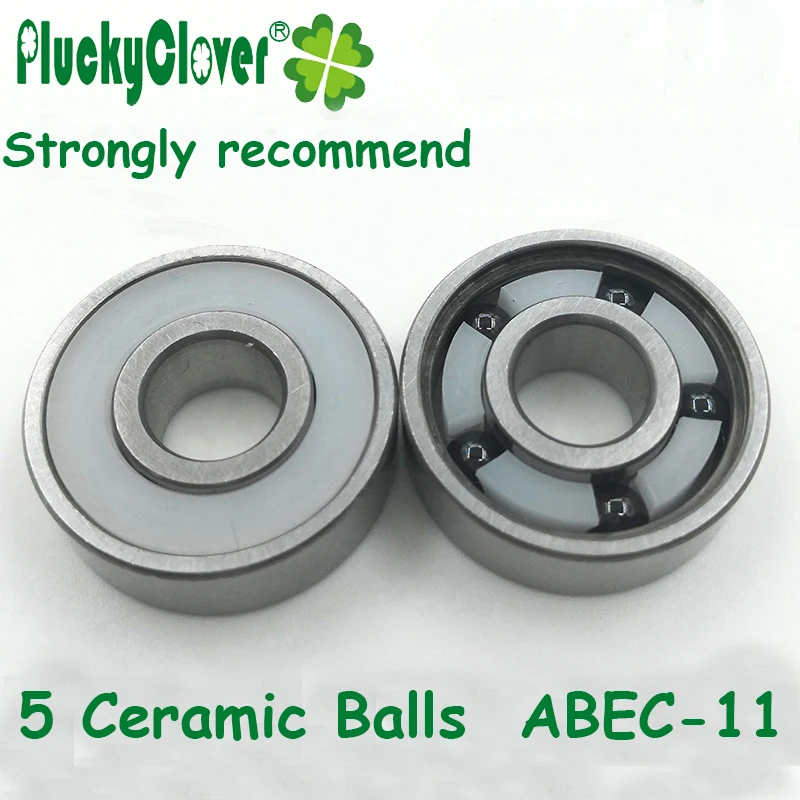 1pc ABEC11 5 ceramic ball Bearing 608 Inline Skates Ceramic Bearings Skateboard 608rs Bearing Slalom Bearing Derby Roller Skates