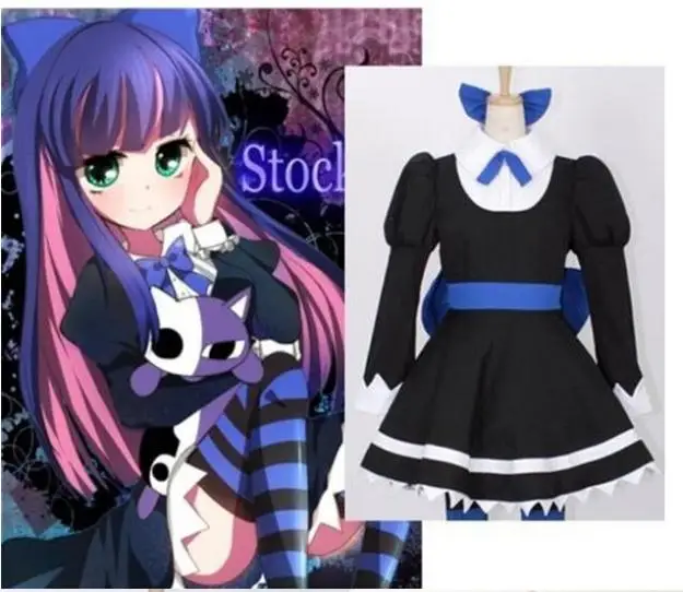 New Free Shipping Panty &amp Stocking Casual Garterbelt Cosplay Costume Anime girl dress | Тематическая одежда и униформа