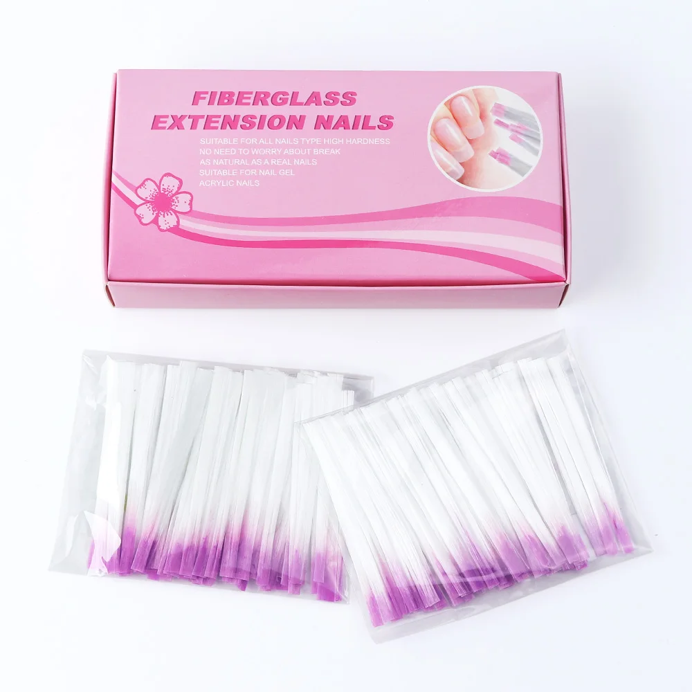 100 шт./компл. волокно Стекло для нарощенных ногтей советы Fibernails УФ-гель здание волокна Стекло акриловый маникюр форма ногтей, для маникюра, TR1013