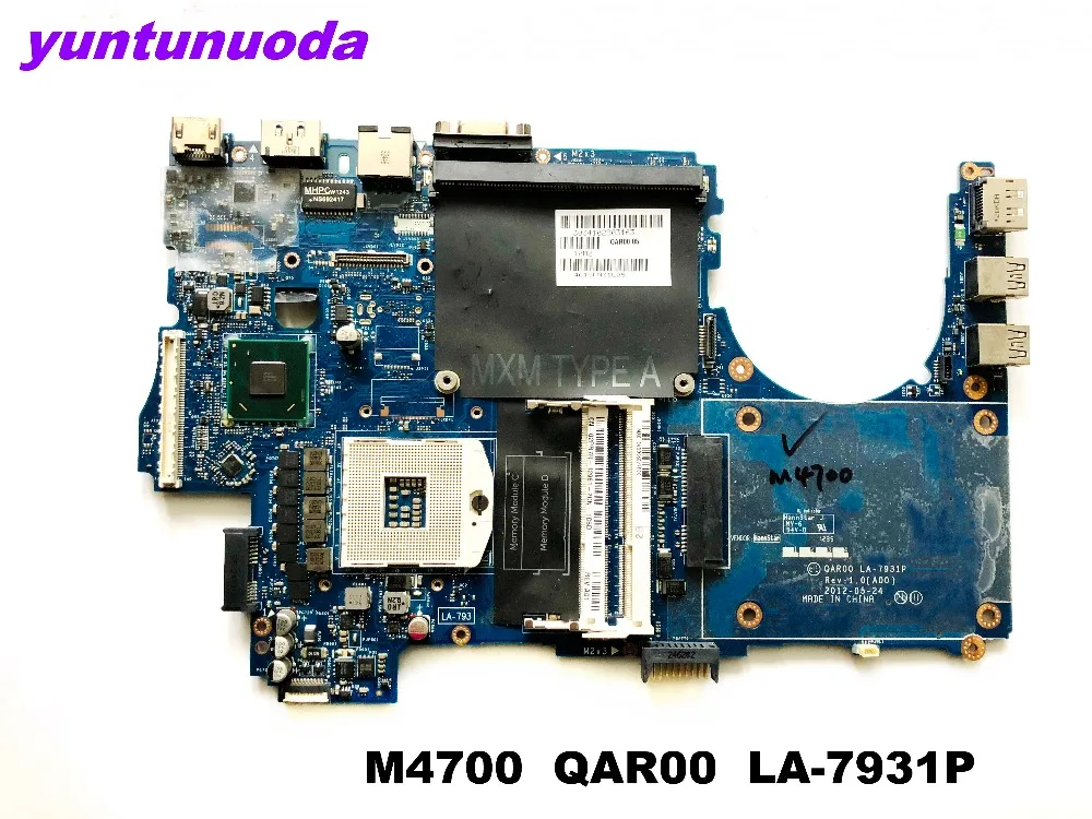 

Original for DELL M4700 laptop motherboard M4700 QAR00 LA-7931P REV 1.0 tested good free shipping