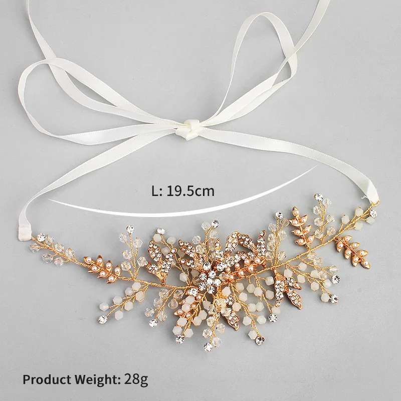 Creative bride's head ornaments leaf flowers headband soft tiara bridal hair with the origin of ornament | Украшения и