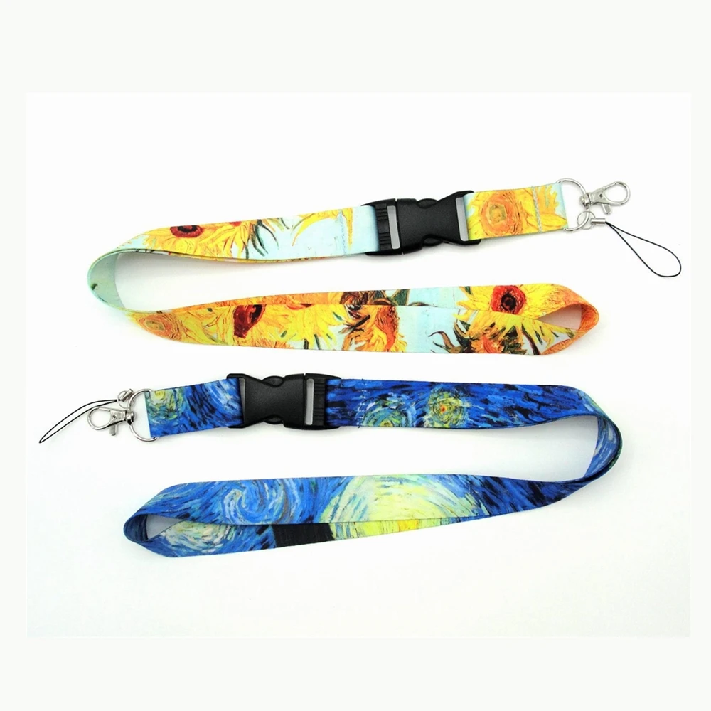 Новинка 2019 двухсторонний шнурок с рисунком Ван Гога звездная ночь Подсолнухи для