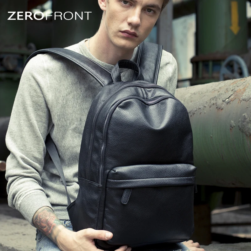 Рюкзак для ноутбука 15 дюймов мужской водонепроницаемый кожаный 2018|mens leather