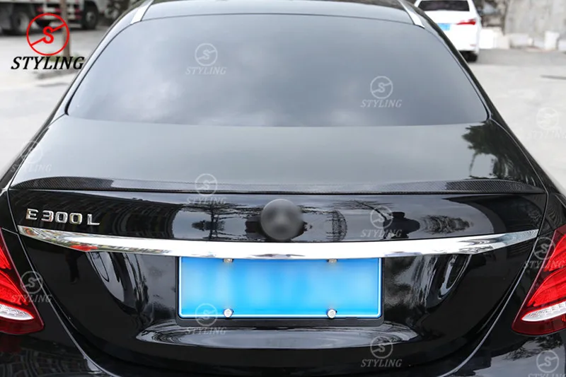 W213 карбоновый спойлер крыло E63 Стиль для Mercedes E220 E250 E200 E260 E300 СЕДАН задний багажник спойлер для укладки волос