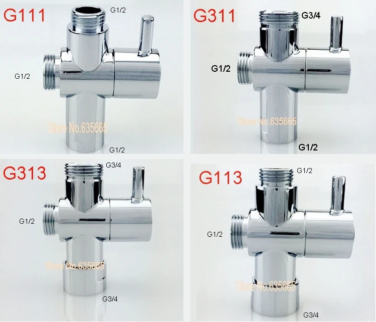 Латунный хромированный отводной клапан для душа быстрооткрывающийся смеситель