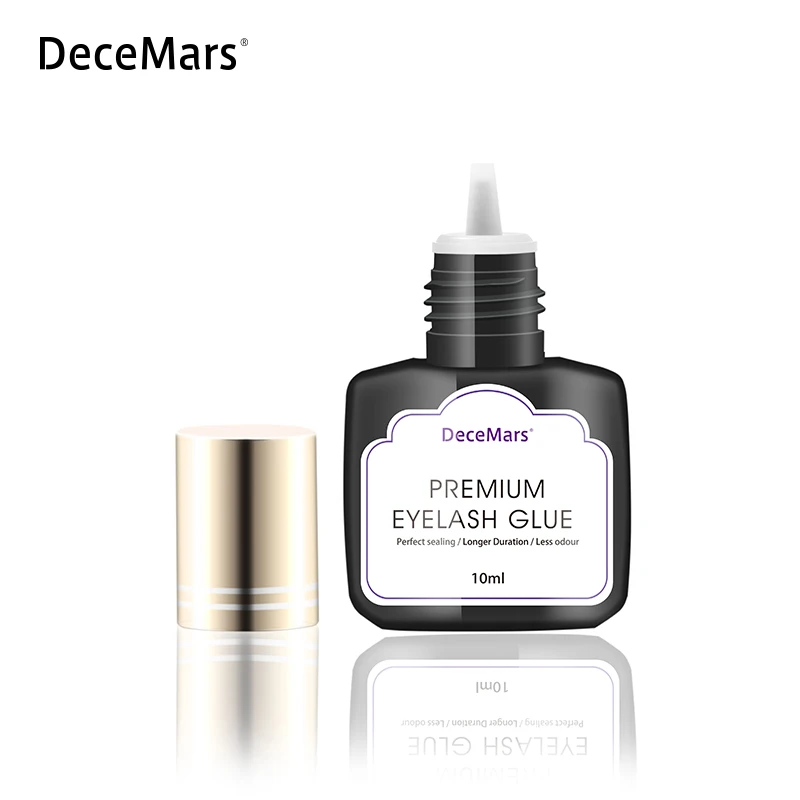 Клей DeceMars для наращивания ресниц 10 мл сухой в течение 2-3 секунд клей черный