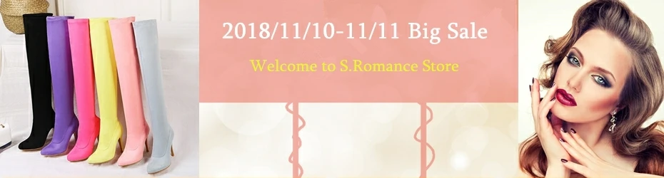 S. Romance/женские ботинки, большие размеры 34-43 модные зимние ботинки с круглым носком женские зимние сапоги до колена без шнуровки женская обувь черный, белый цвет, SB163