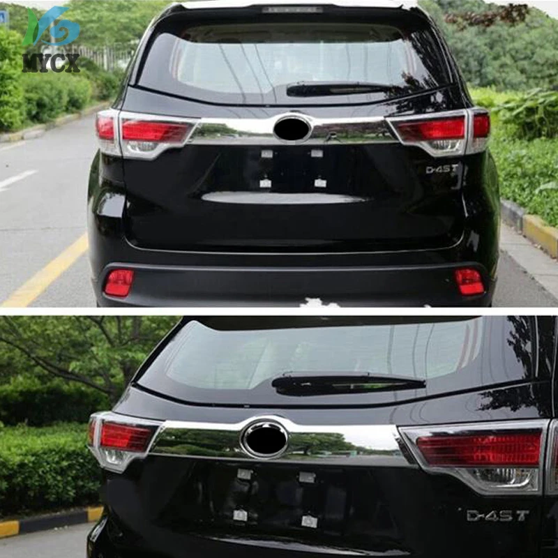 Аксессуары подходят для TOYOTA HIGHLANDER KLUGER 2014 2015 хромированная крышка багажника двери