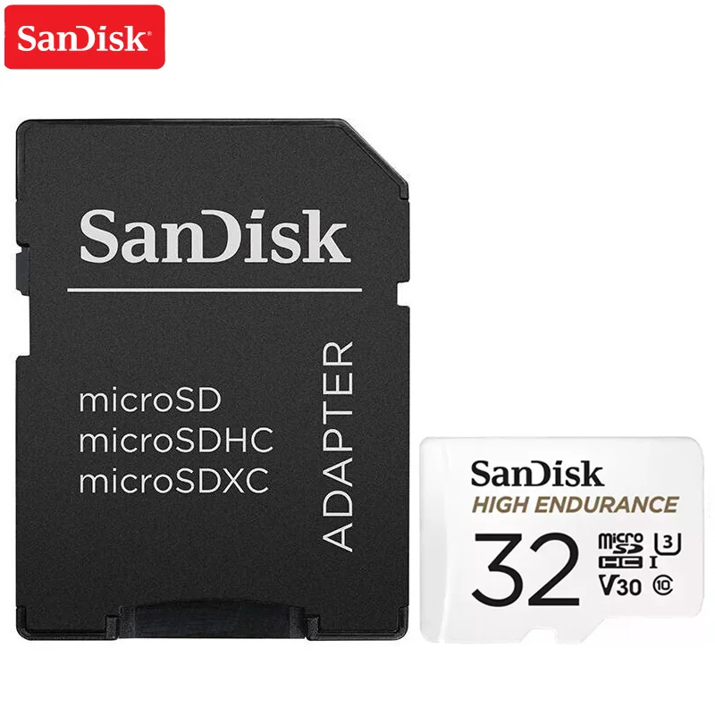 SanDisk MicroSD карта высокая выносливость карта памяти C10 V30 U3 4 K 32 GB 64 GB 128 GB 256 GB TF карты для Dash Cam домашнего видео мониторинга - Емкость: 32GB