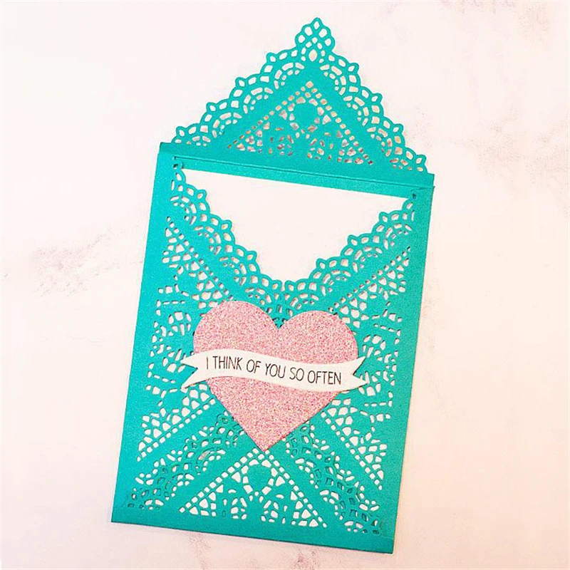 DiyArts Doily полый кружевной конверт металлические режущие трафареты для DIY