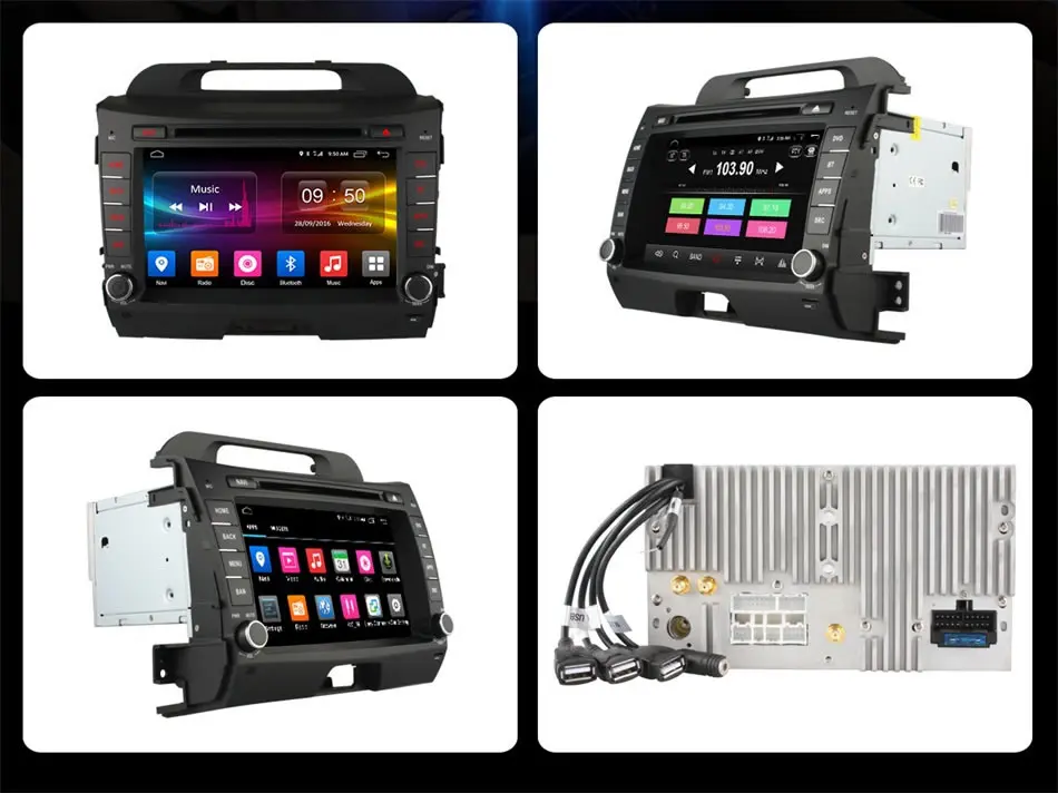 Octa Core автомобильный dvd-плеер Android 6,0 для Kia sportage R 2010 2011 2012 2013 gps-навигация, радио, стерео BT 4G 2 Гб Оперативная память