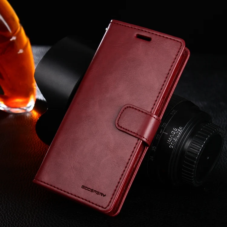 Wine red Goospery роскошный стенд бумажник флип чехол s для samsung Galaxy S8 Plus чехол слот для карт ретро кожаный чехол для samsung S8 - Цвет: Wine red